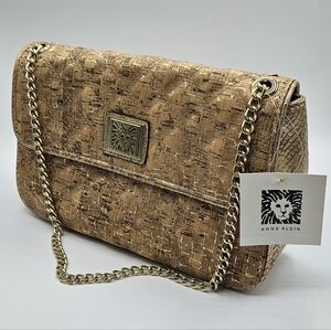 NWT Anne Klein Gold Sea Breeze Gold Chain Handbag Ret. $79